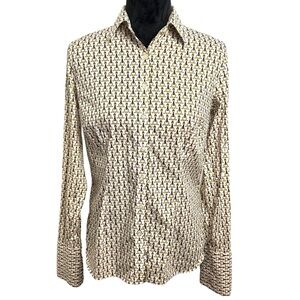 Land’s End woman’s horse bit button down shirt EUC SZ6